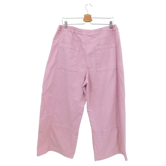 PILCRO Izzie Relaxed Pull on Barrel Pants Women's Size L Purple Cotton Blend - Picture 3 of 6